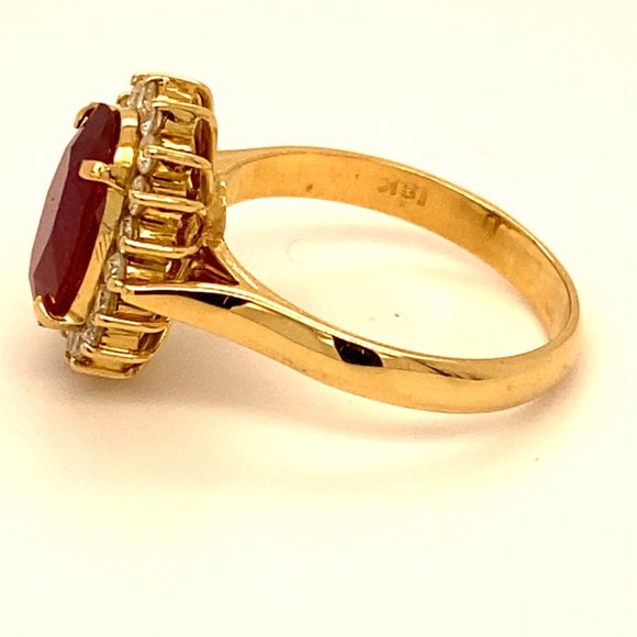 GIA Certified Ruby 2.38ct Diamonds Solid 18K Ring - Picture 6 of 9